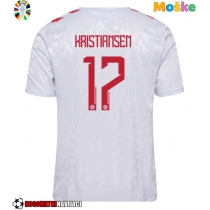 Moške Nogometnih dresov Danska Victor Kristiansen #17 Gostujoči EP 2024 Kratki rokavi